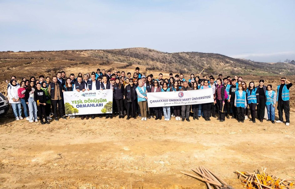 Uludağ Elektrik, "Yeşil Dönüşüm Ormanları" Projesi Kapsamında Çanakkale'de 1000 Fidan Dikti