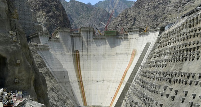 Yusufeli Barajı’nda Gövde Yüksekliği 115 Metreye Ulaştı